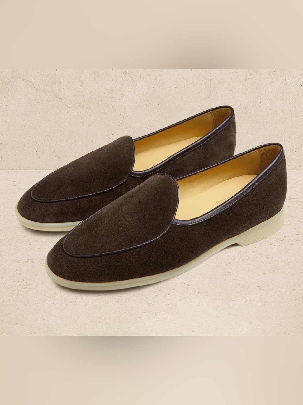 Baudoin & Lange Sagan Stride 45 Us 11 Brown Suede Loafers Slipper Belgian Shoe